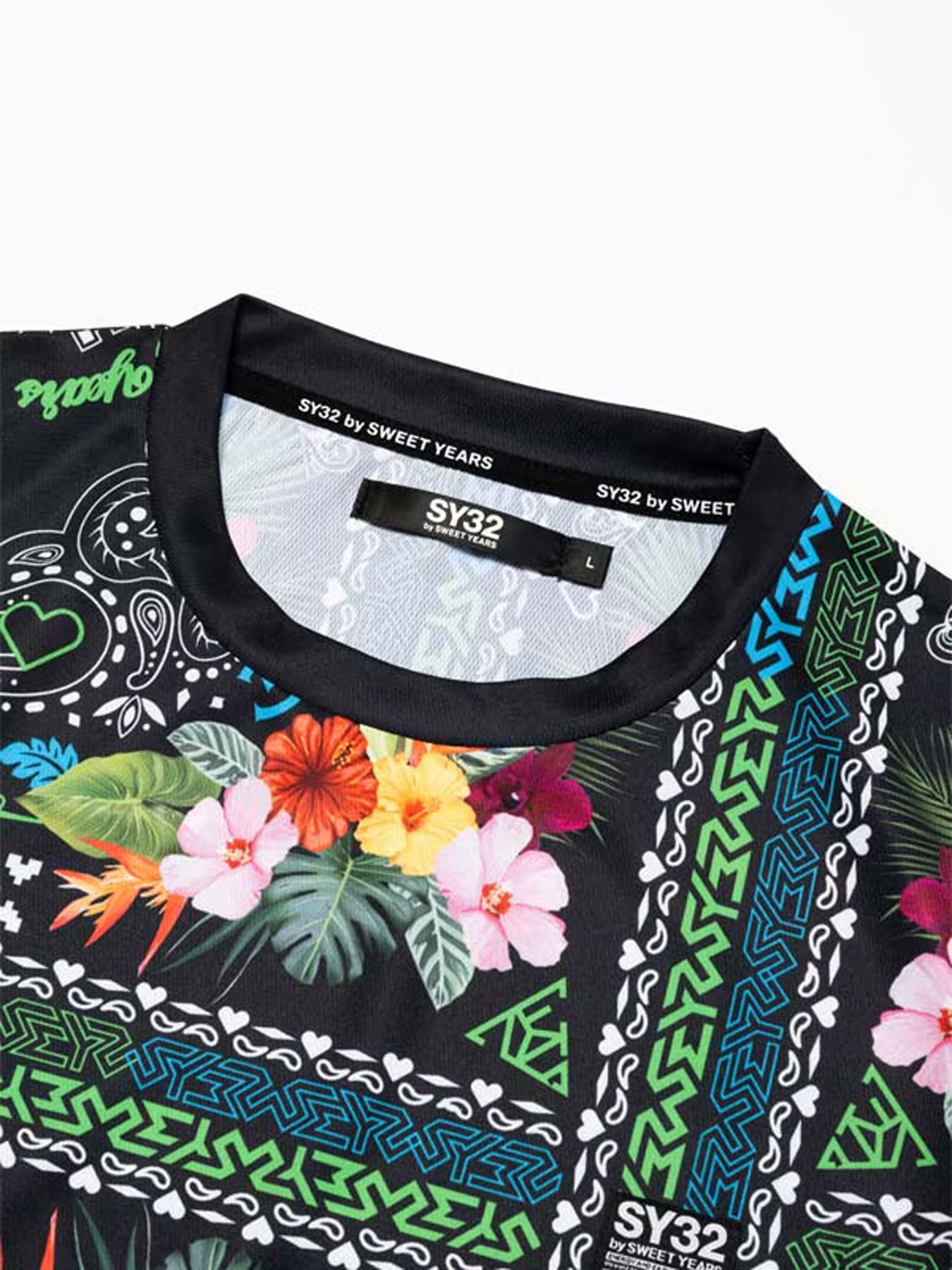 RESORT PAISLEY TEE / リゾート ペイズリー Tシャツ / ブラック【SY32 by SWEET YEARS GOLF】