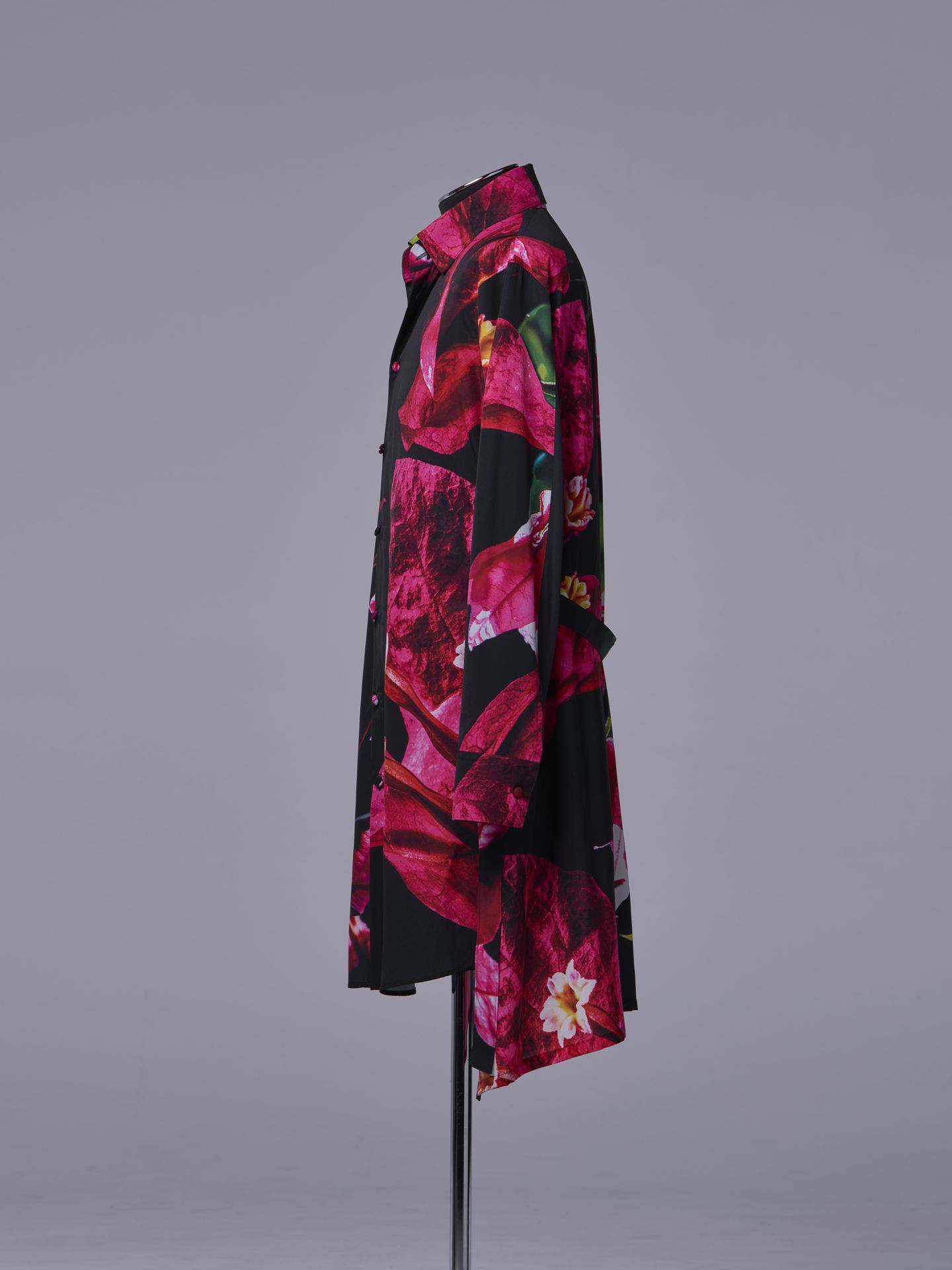 《予約品 》 FlareShirt / フレアシャツ / ブラック・ブーゲンビリア