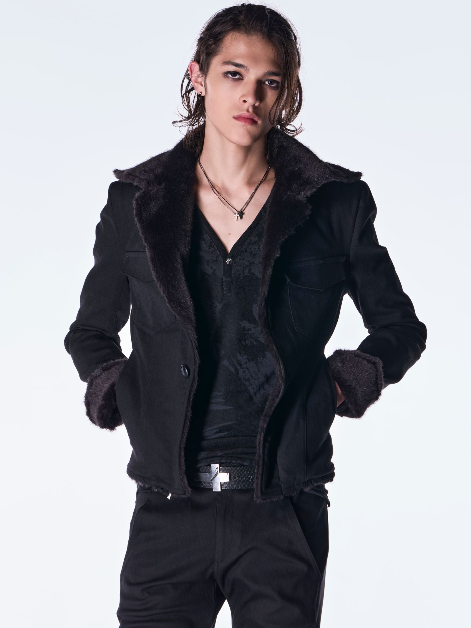 【予約品 6月29日(月) 締切】Denim Napoleon Blouson / デニム ナポレオンブルゾン / ブラック