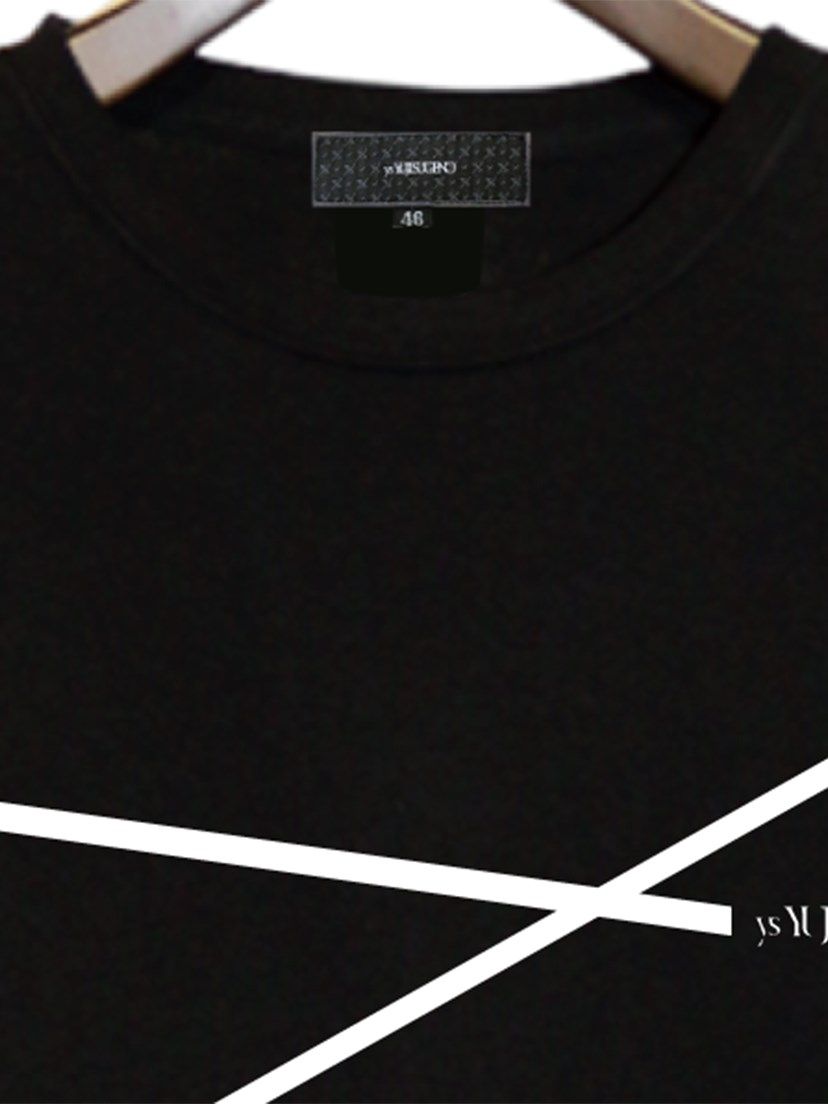 LINE BIG-Tee / ビックTシャツ / ブラック 【ys Yuji SUGENO】