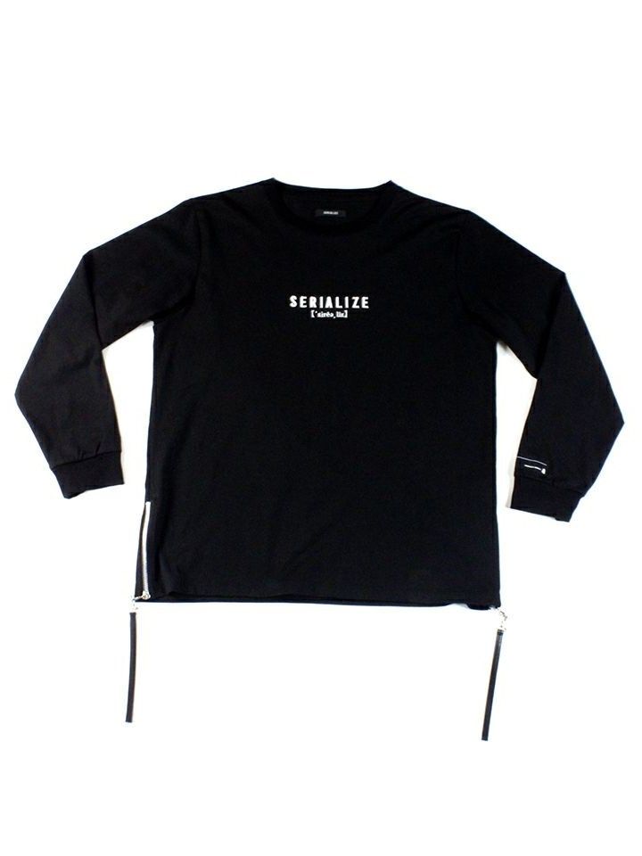 LOGO ZIP TEE×TANK TOP TシャツXタンクセット / ブラック×ホワイト