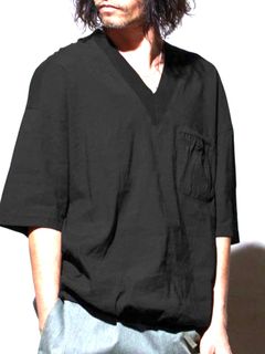 SQUEEZE TEE /Vネック Tシャツ / ブラック