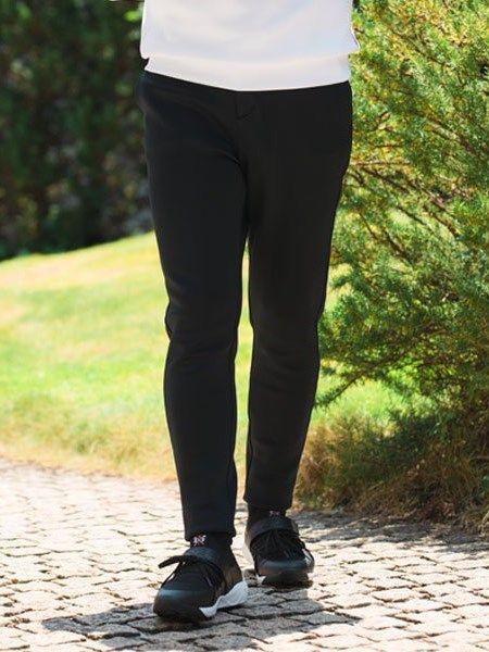 DOUBLE FACE CARDBOARD PANTS / ストレッチパンツ / ブラック 【SY32 by SWEET YEARS GOLF】