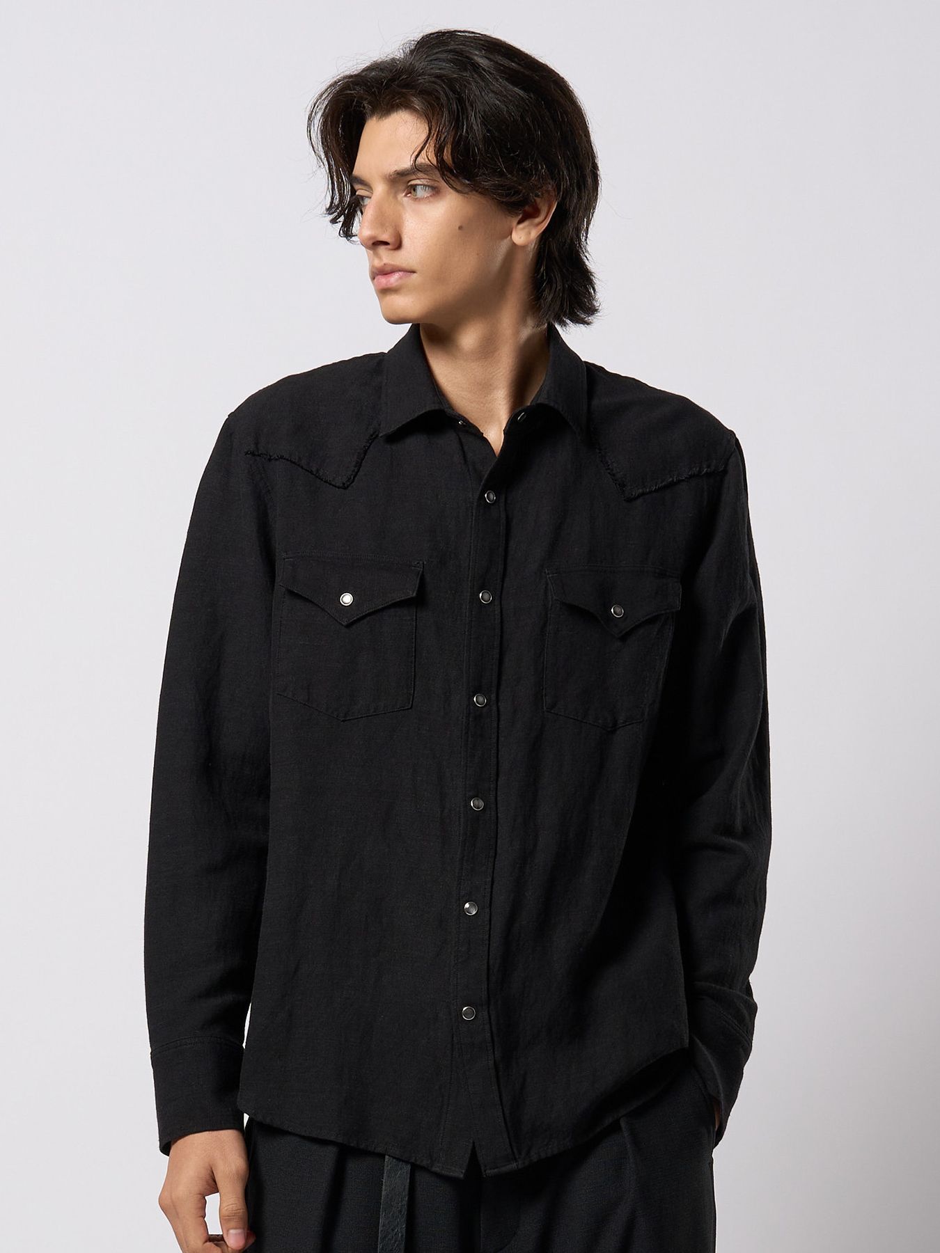 【予約品 9月23日(火) 締切】western shirt / ウエスタンシャツ / ブラック