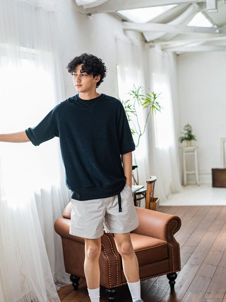 《予約品3月3日18：00締め》 PAT SHORTS / ベルト付きショーツ / グレー