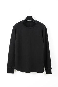 30/- ナチュラルソフト天竺 クルーネック ロングスリーブ Tシャツ / BLACK 【STRUM】