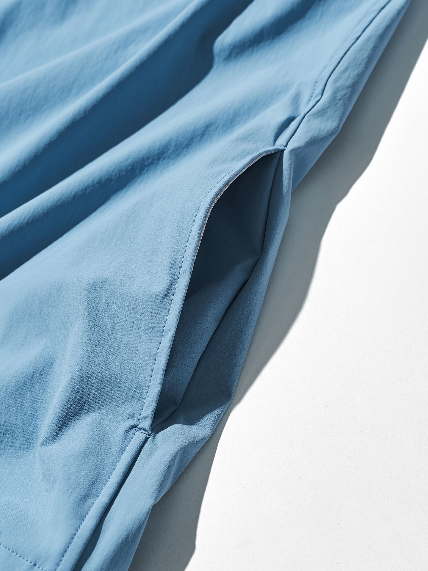 muta Half ZIP S/S Shirt / プルオーバーシャツ / ブルー 【Acanthus×muta】