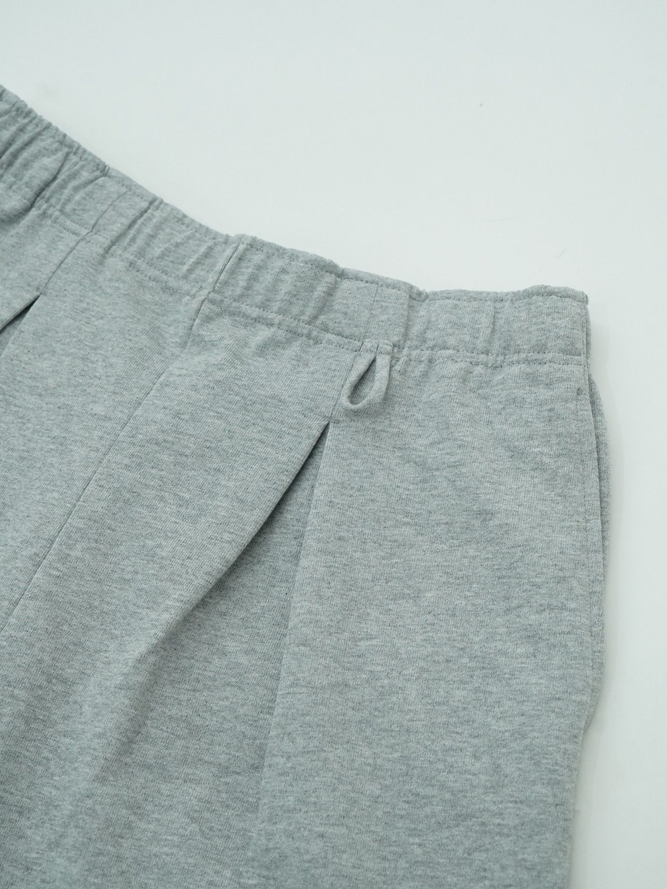 【予約品 2月1日(日) 締切】HEAVYJERSEY SHORTS spiky / イージーショーツ / 杢グレー×ホワイト