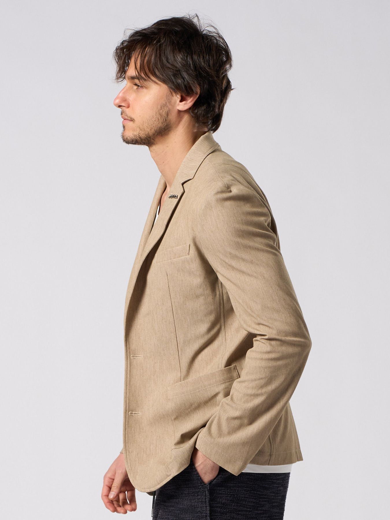 【予約品 1月25日(日) 締切】muta × wjk collection：smart jacket / スマートジャケット / キャメル