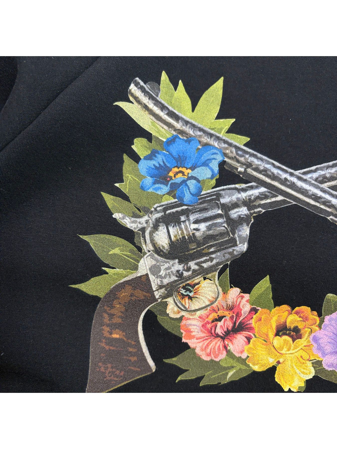 【予約品 3月9日(月) 18:00 締切】FLOWER PRINT SWEAT / フラワープリント スウェット / ブラック