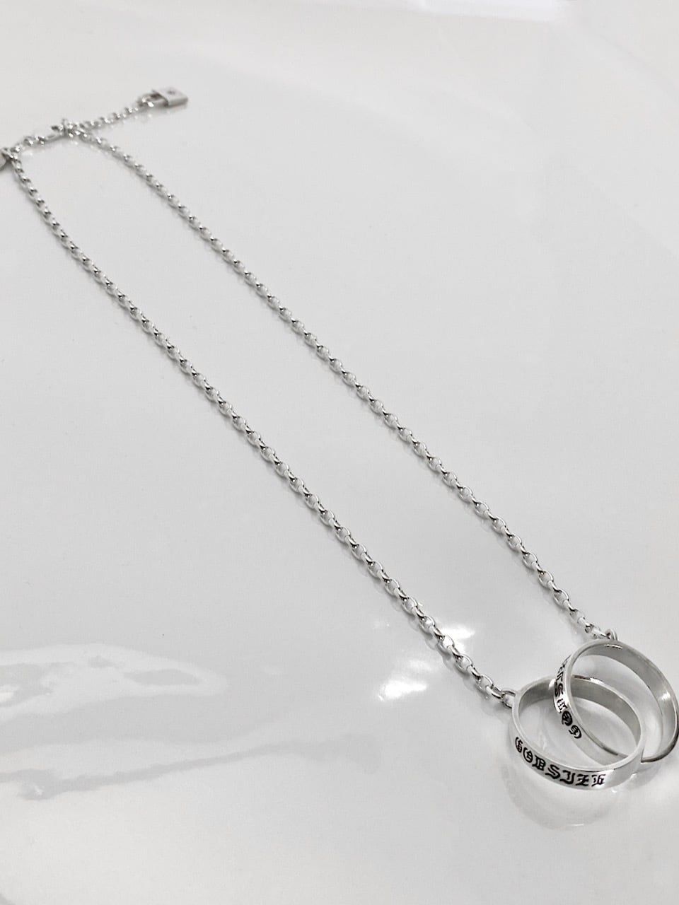 《受注生産》 CHAIN NECKLACE [TWIN CIRCLE]  / ツインサークルラージネックレス / 注文から2～3週間後入荷予定
