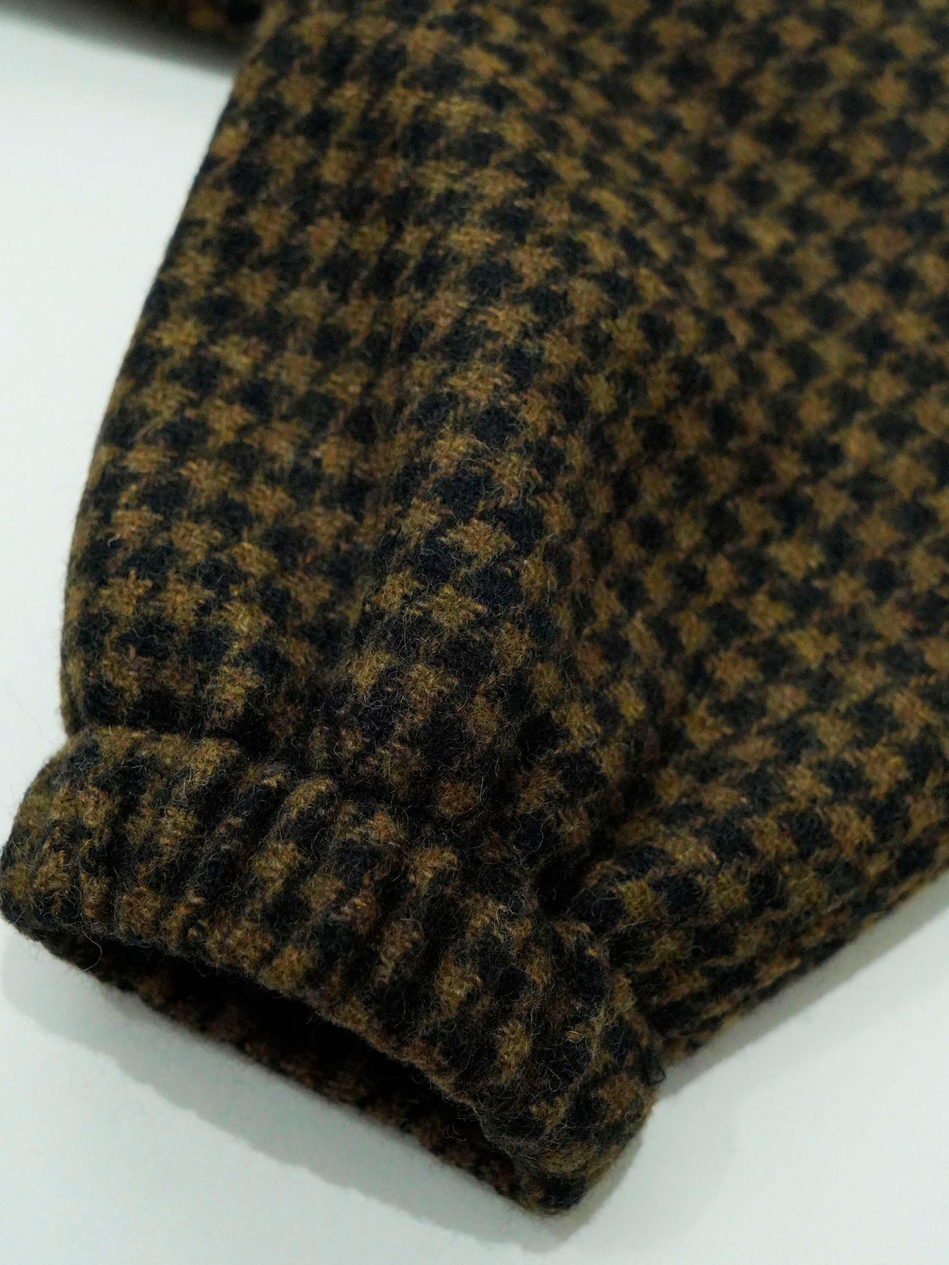 【予約品 】Houndcoach / ウール コーチジャケット / ベージュ×ブラック千鳥