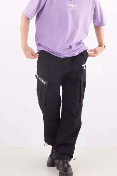 COTTON CARGO PANTS / BLACK 【BOY LONDON】