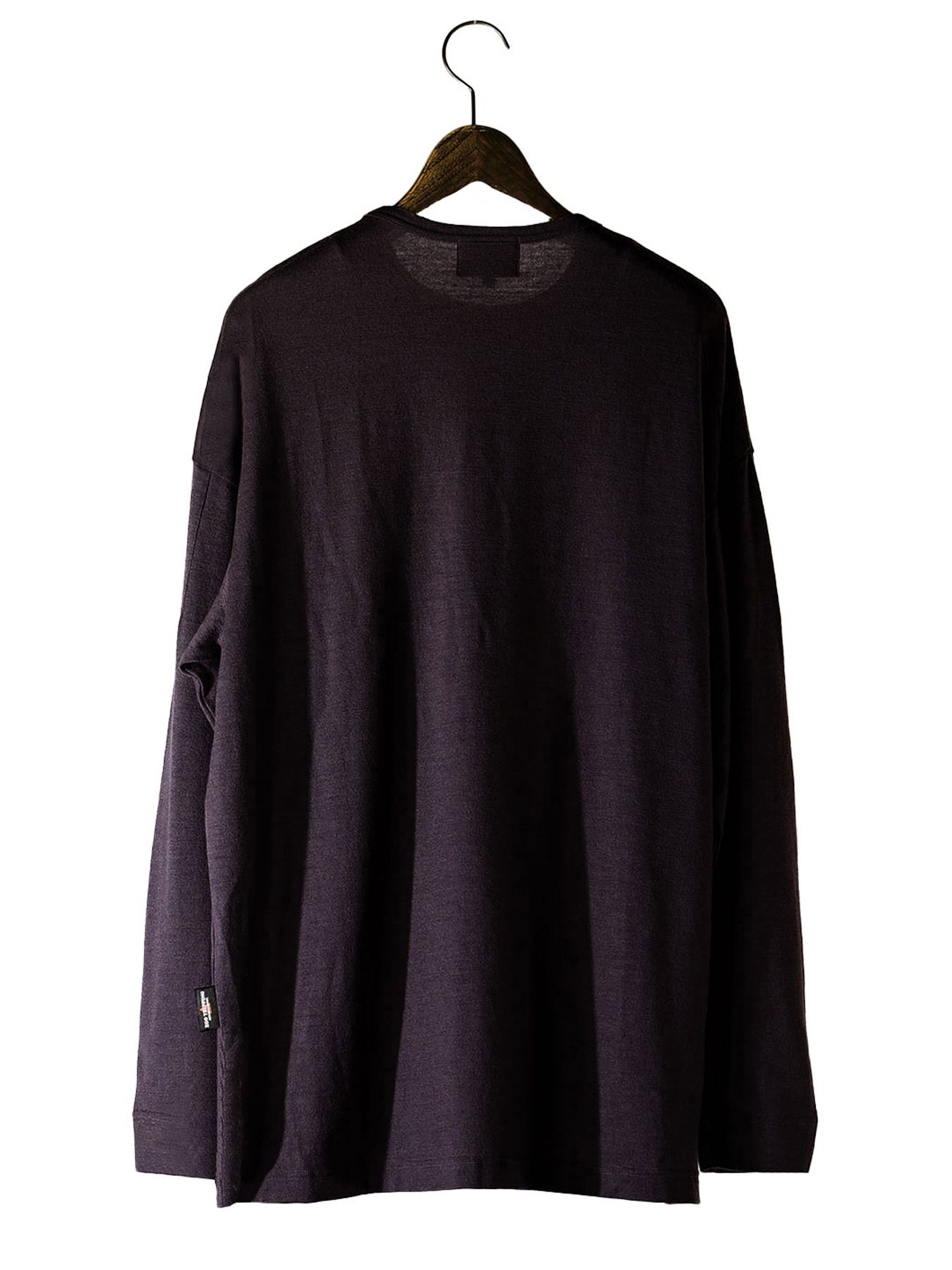 【予約品 7月5日(日) 締切】WASHABLE WOOL TEE / ウォッシャブルウールTシャツ / チャコール