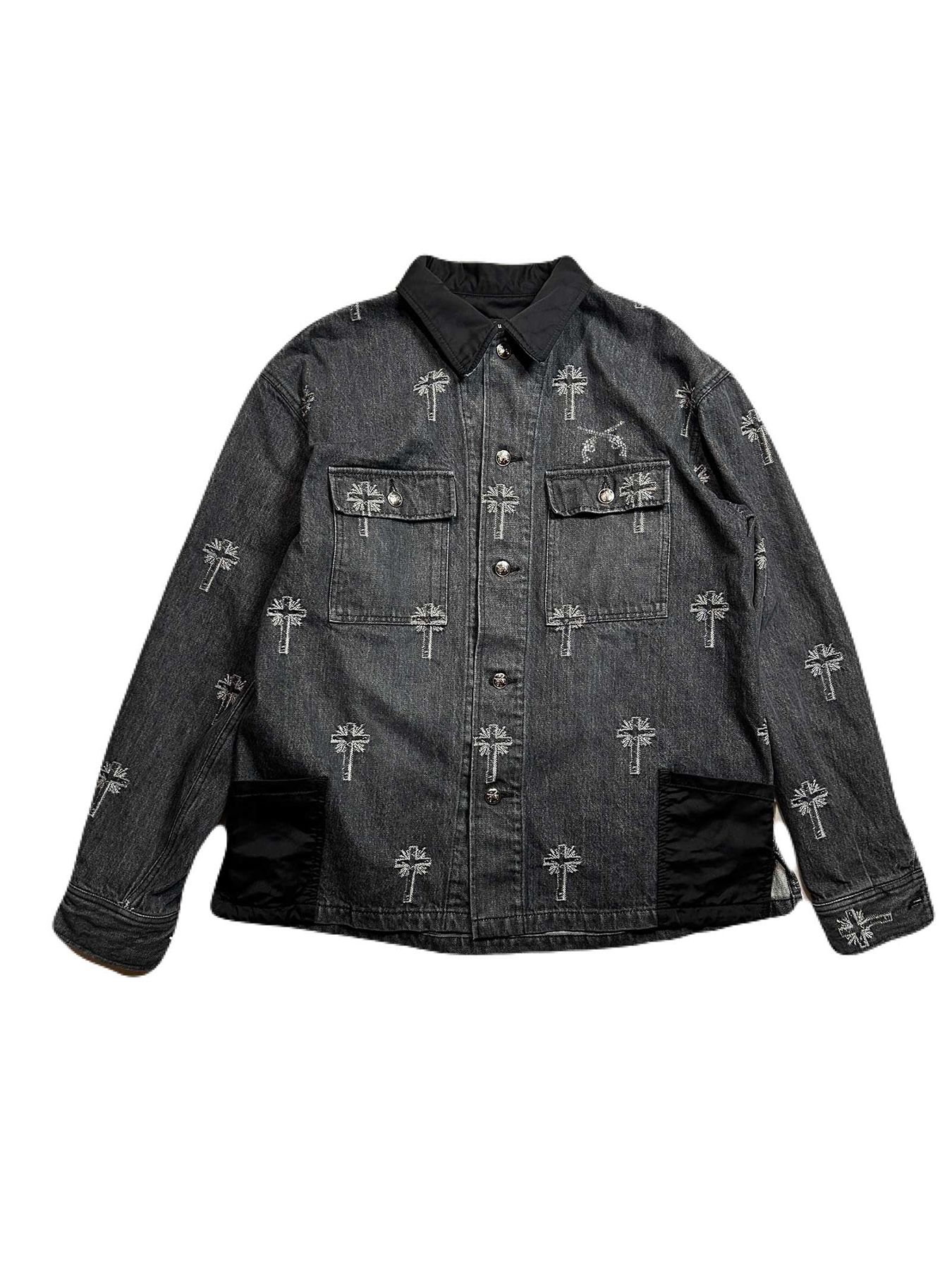 【予約品 8月10日(日) 締切 】CROSS JQ DENIM JKT A / クロスジャガード デニムジャケット / クリスタル ブラック