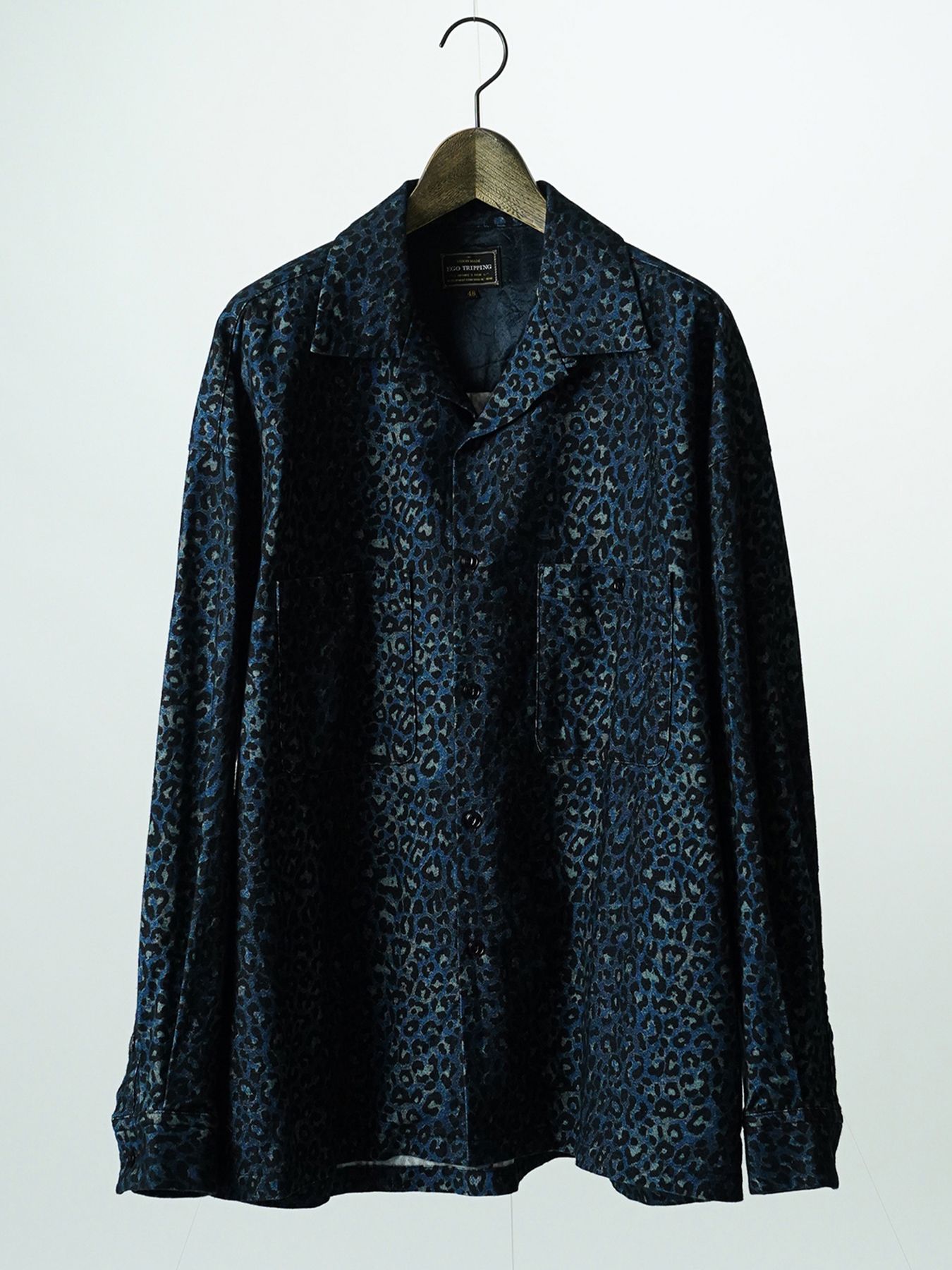 【予約品 7月5日(日) 締切】LEOPARD FLANNELSHIRTS / レオパード フランネルシャツ / ネイビー