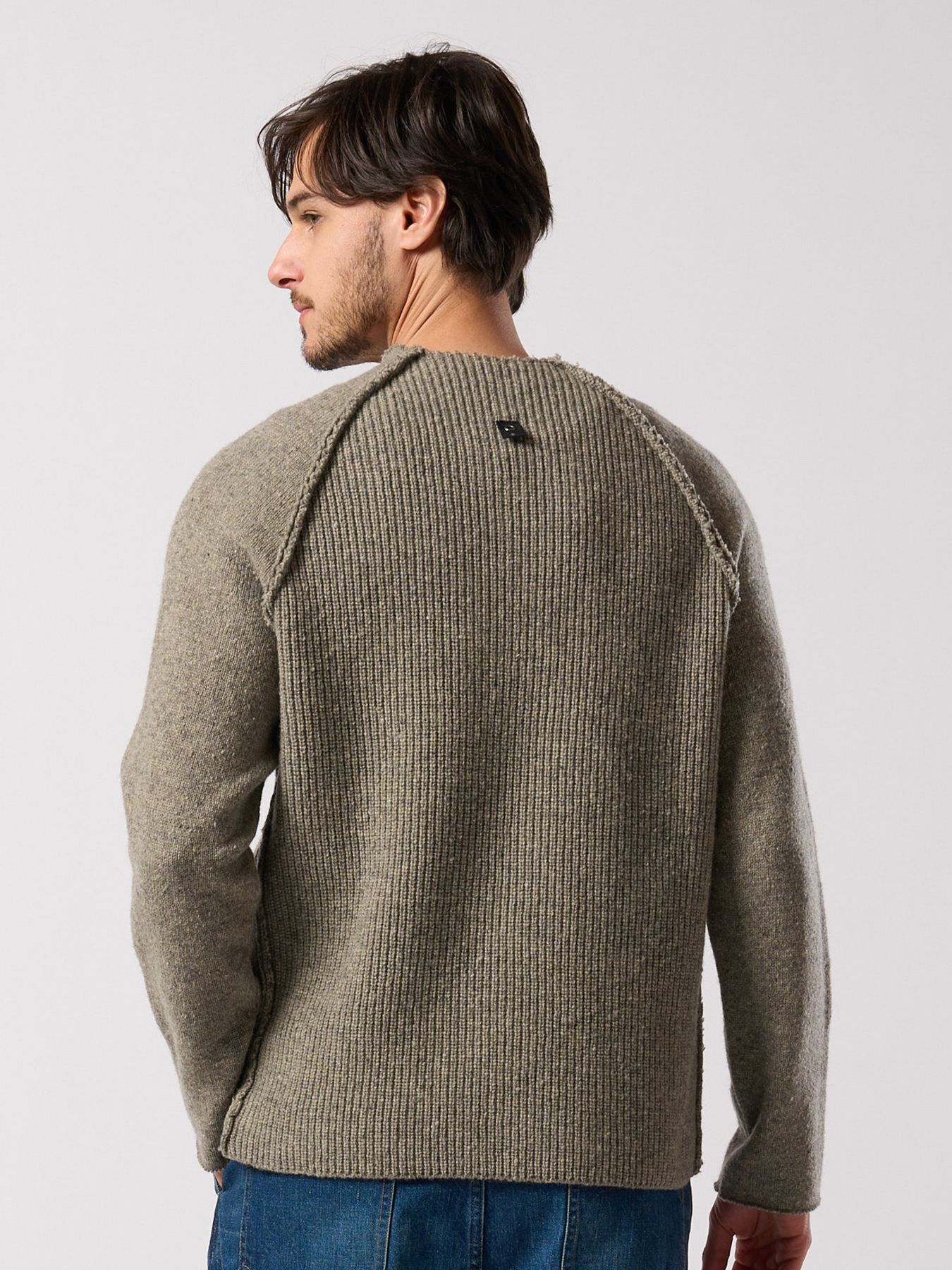 【予約品 4月19日(日) 18時締切】lomond×powder line high-neck knit / ライン ハイネックニット / グレー