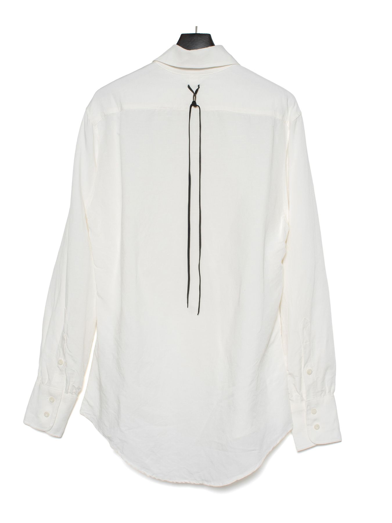 【予約品 9月27日(日) 締切】レーヨン リネン トロピカル ウォッシュ タンブラー仕上げ L/S ドレスシャツ / WHITE