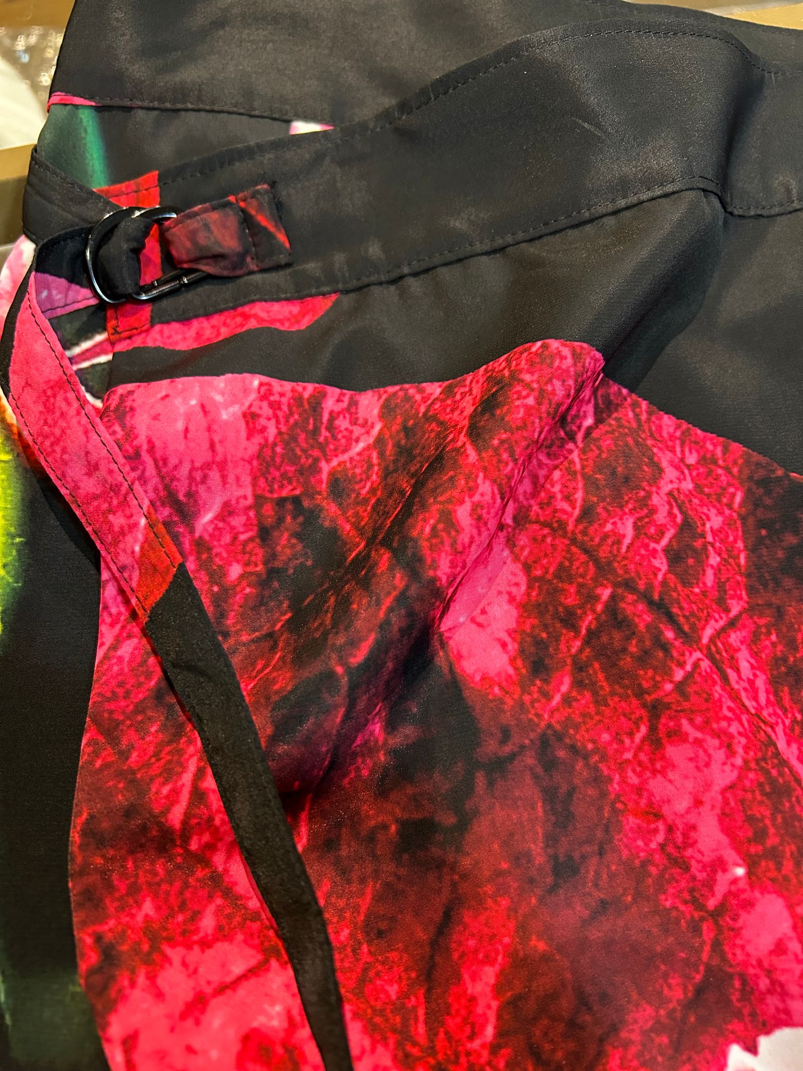 《予約品11月4日 》 WrapFrillSkirt / フリルスカート / ブラック・ブーゲンビリア