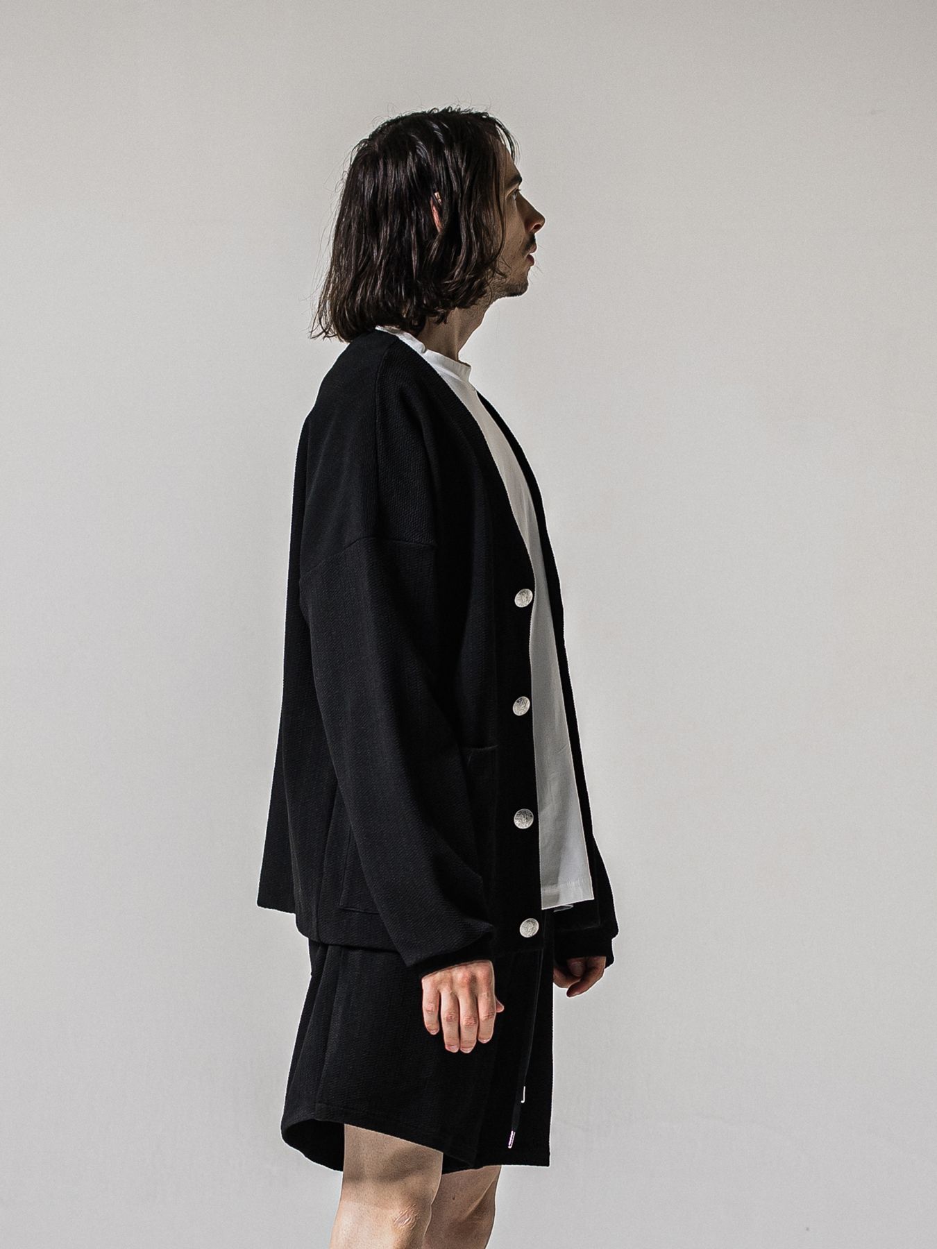 【予約品 11月16日(日) 締切】BLISTER KNIT C/D / ブリスターニットカーディガン  / ブラック