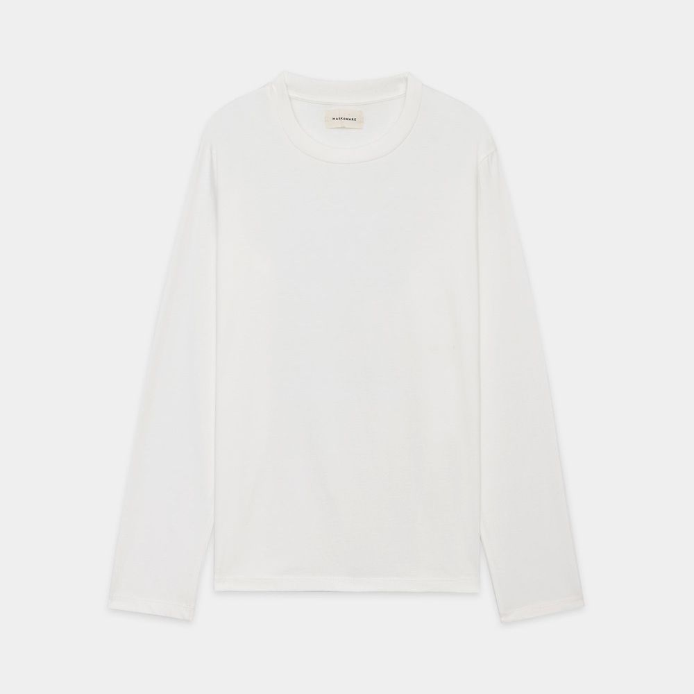 REGULAR FIT Tee L/S - WHITE / オーガニックGIZA 80/3 天竺 サバイバルクロス® - レギュラーフィットTee L/S / A26A19CS03C