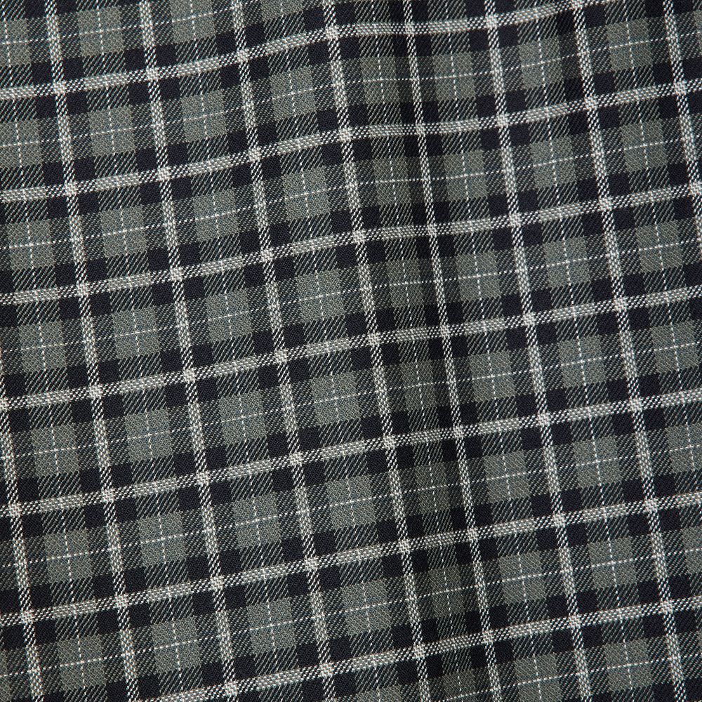 Zip Shirt - Moss Gray Check / オーガニックウールヴィエラチェック - ジップシャツ / A26C17SH03C