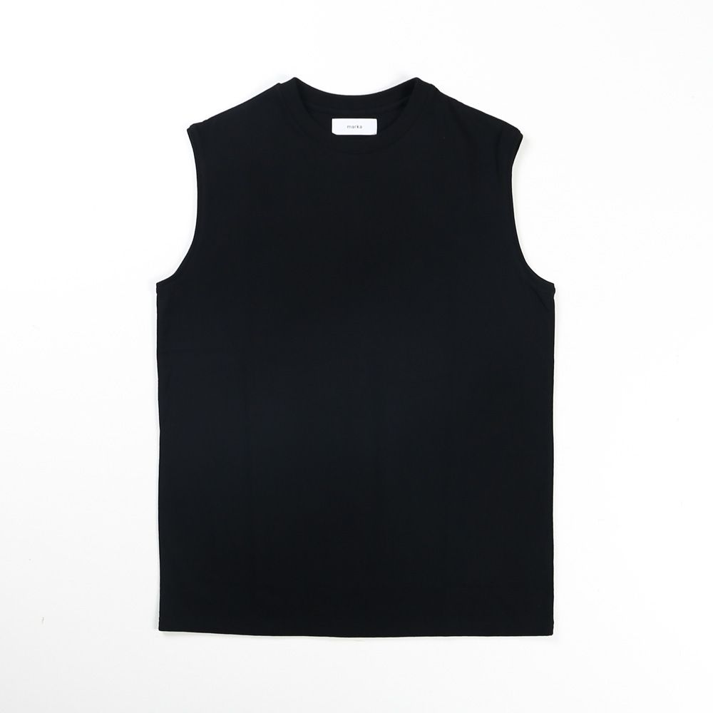 SLEEVELESS TEE - BLACK / オーガニックコットン40/2天竺 - スリーブレスTEE / M26A13CS03A