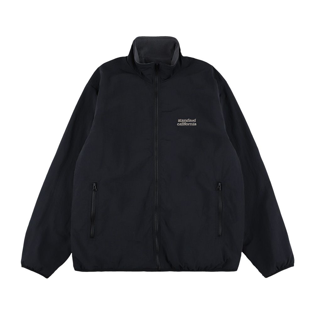 SD Shelled Fleece Jacket - Black / ナイロンフリースジャケット / OUNLE280