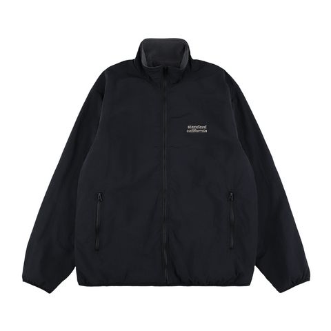 SD Shelled Fleece Jacket - Black / ナイロンフリースジャケット / OUNLE280