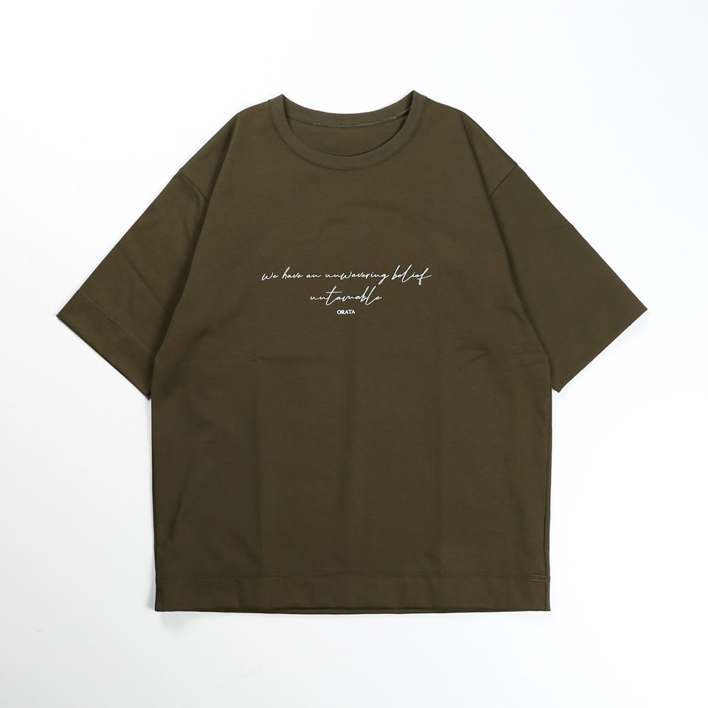 Cursive message T / メッセージロゴ オーバーTシャツ / OR1-T-001