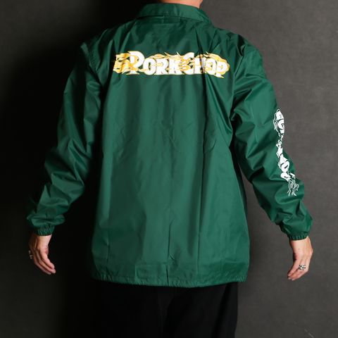 BURNING LOGO COACH JKT - IVY GREEN / コーチジャケット