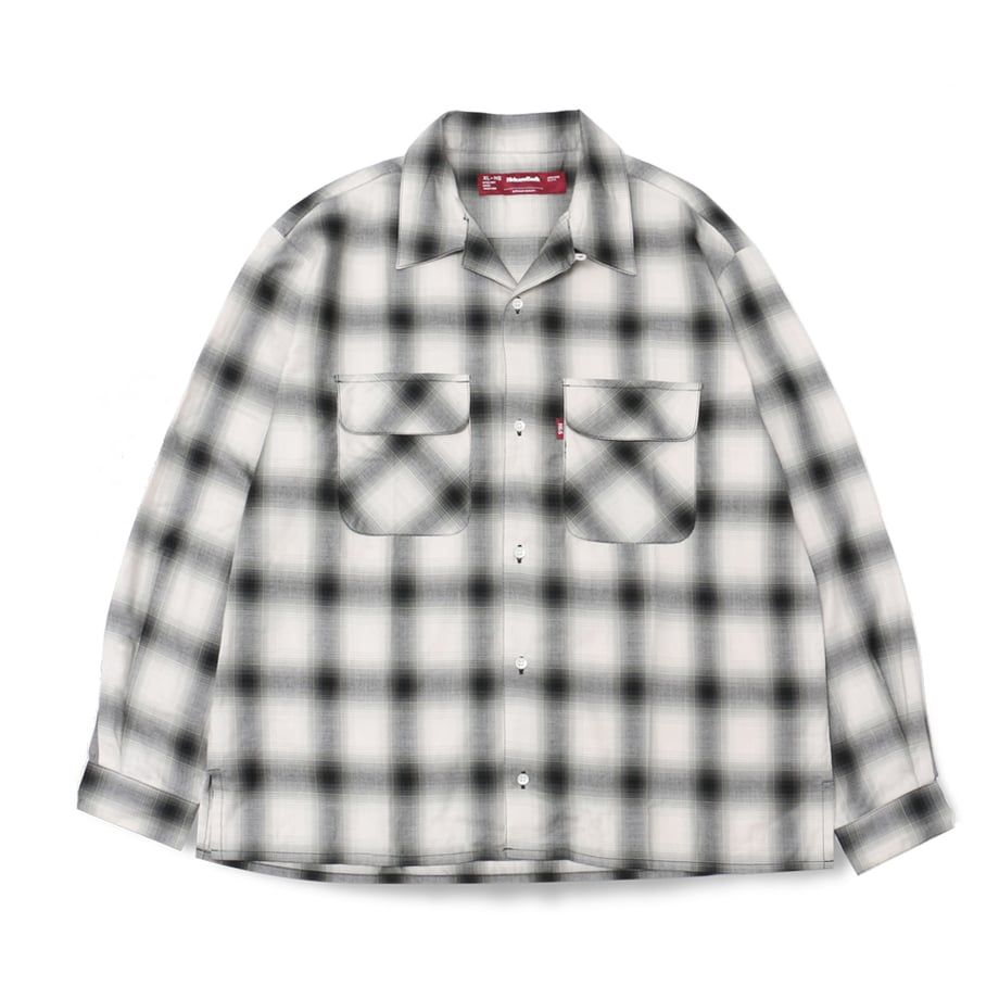 HideandSeek - Ombre Check L/S Shirt(24ss) - WHT / チェックシャツ / HS-030224 |  chemical conbination