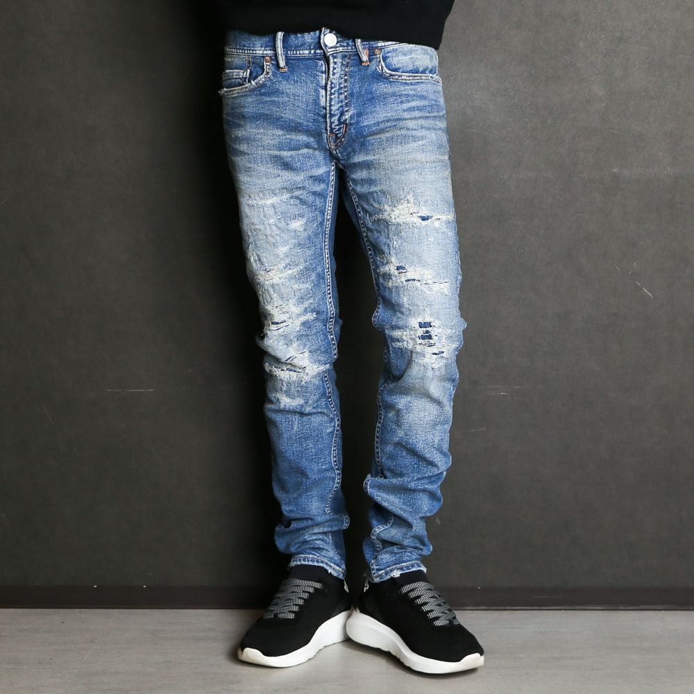 TMT - HYBRID-STRETCH DENIM 5P TIGHT TAPERED(DAMEGE