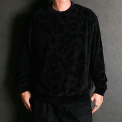 JQ VELOUR CREW NECK CS ＜SNAKE PATTERN＞ / スネークプリント ベロアカットソー / CL-25AW001SNK