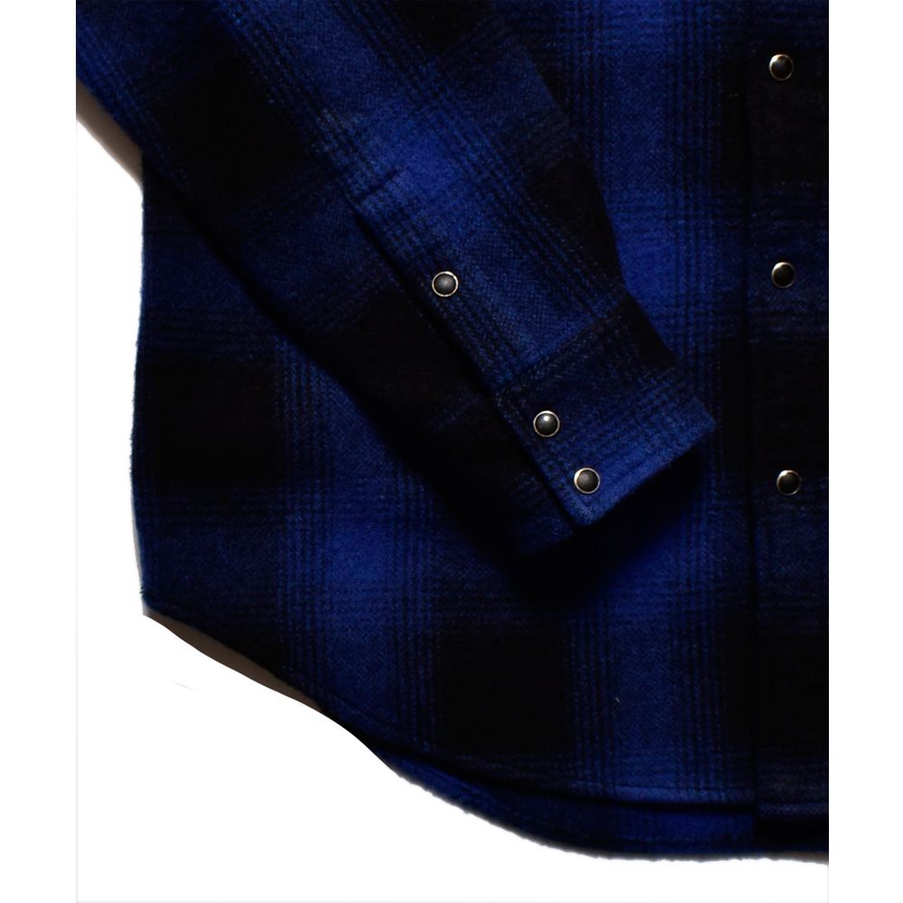 Ombre Check Flannel RF Western SH / 2310-5001