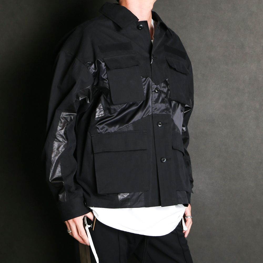 FACETASM - 【ラスト1点-サイズ3】 NYLON PATCHWORK ARMY SHIRT