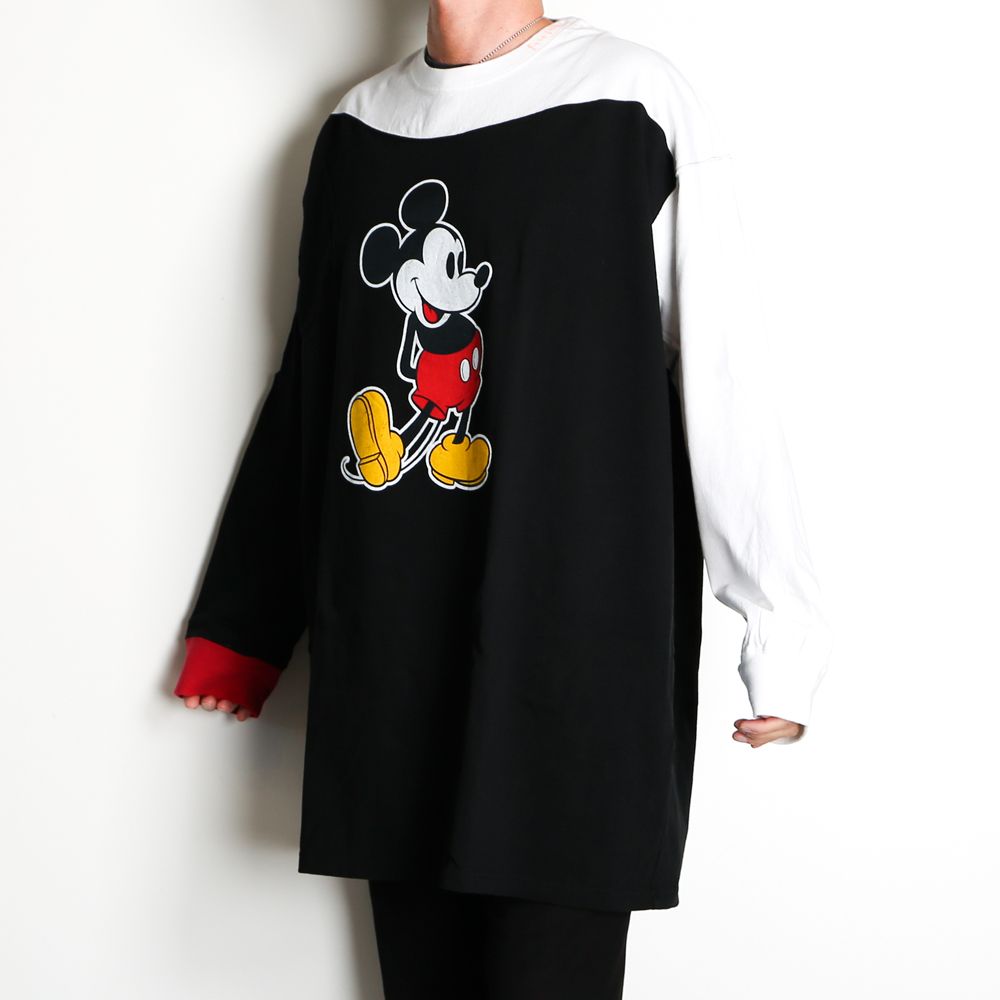 MICKEY ASYMMETRIC LONG SLEEVE TEE / Tシャツ / MIMI-TEE-U06