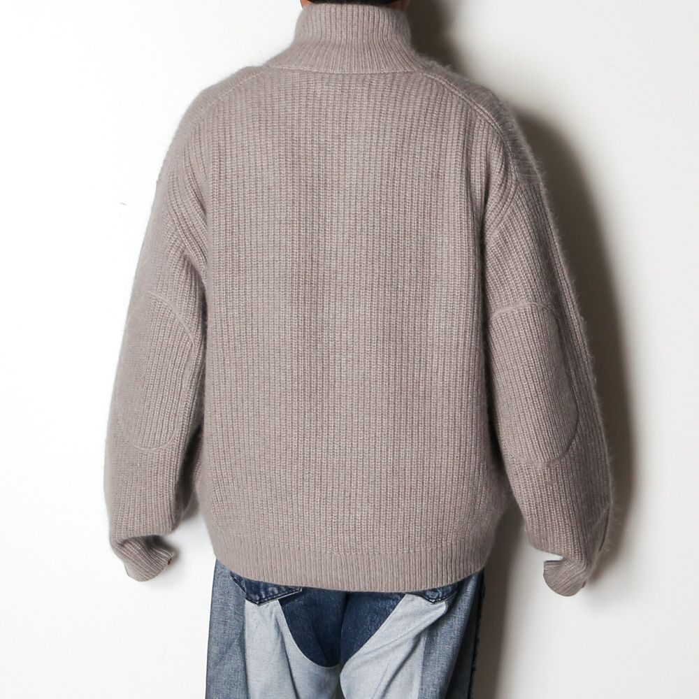 RACCON HALF ZIP KNIT - GREIGE / ハーフジップニット / VTM-26-K-106