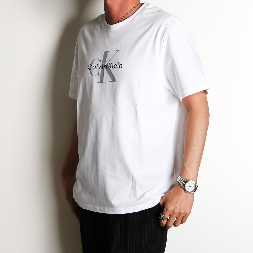 Calvin Klein Jeans - SS HERO MONOLOGO TEE - WHITE / Tシャツ