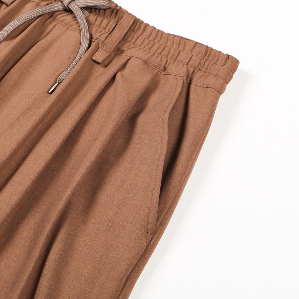 WORSTED WOOL-LIKE TWILL PT / 2タックワイドイージーパンツ / 478214