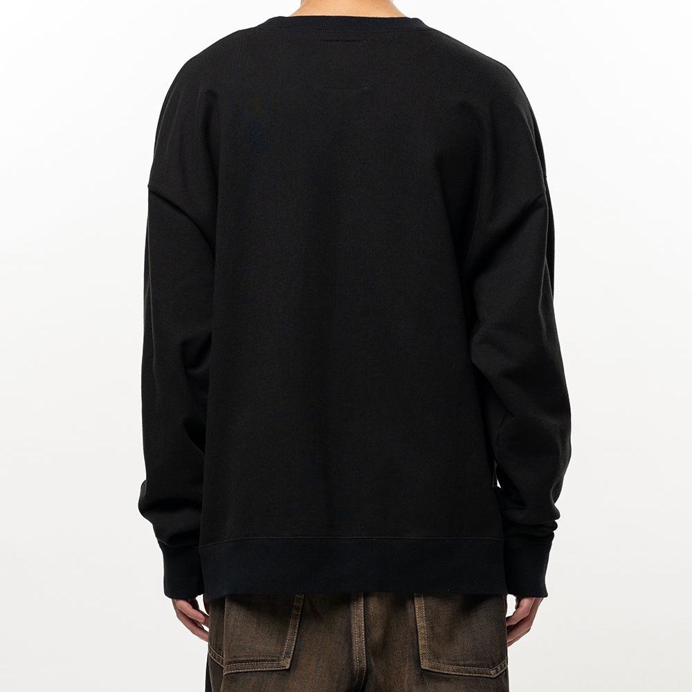 Cat Printed Sweatshirt - BLACK / キャット プリント スウェットシャツ / J17PO782