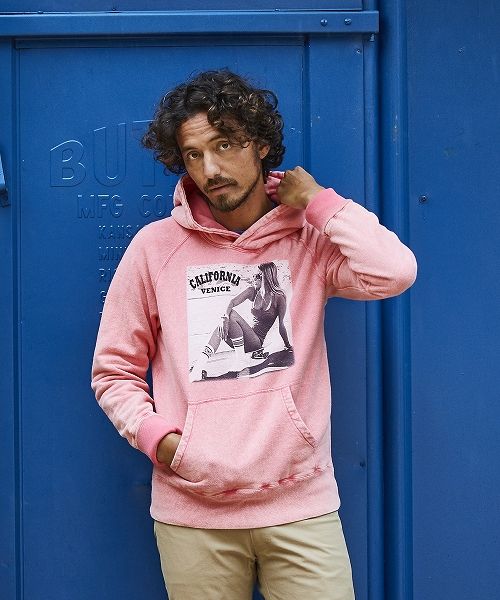 CALIFORNIA COTTON SWEAT HOODIE (CHEMICAL WASH) / プルオーバーパーカー / TSW-S2103