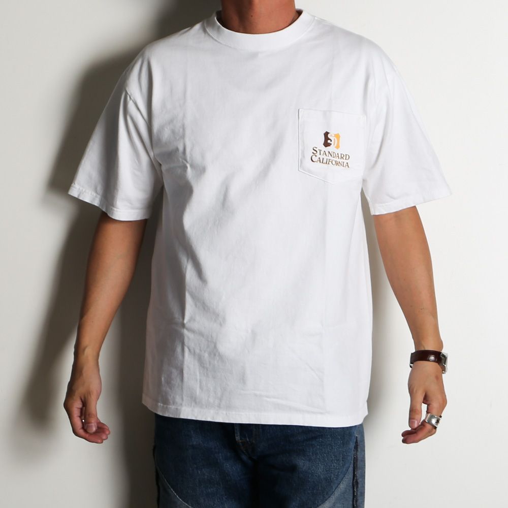 SD Heavyweight Shield Logo Pocket T - White / Tシャツ / TSOAF100