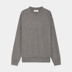 Crew Neck L/S Tee - Top Gray / スーパー100sウォッシャブルウール天竺 - クルーネック L/S Tee / M26C15CS03C