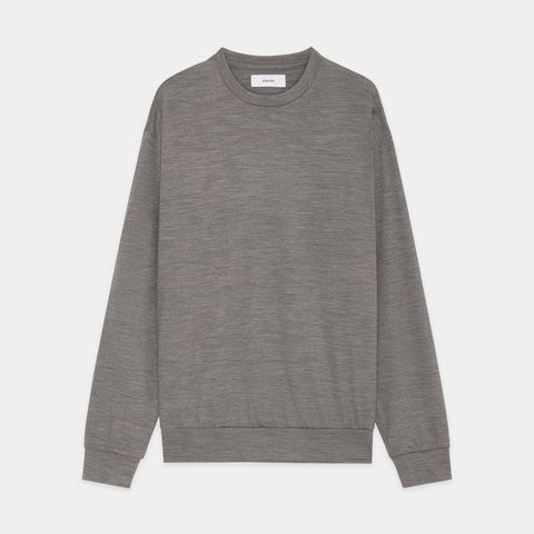 Crew Neck L/S Tee - Top Gray / スーパー100sウォッシャブルウール天竺 - クルーネック L/S Tee / M26C15CS03C