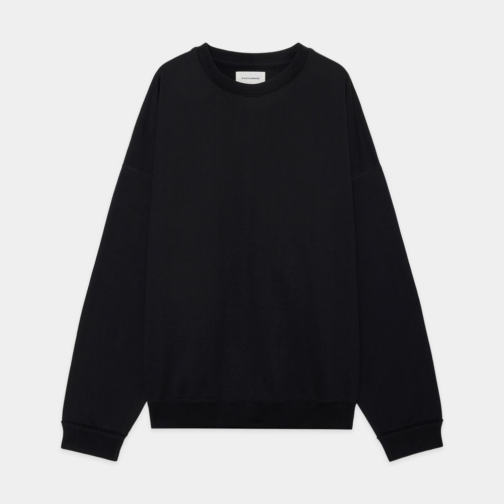 HUGE SWEAT - BLACK / オーガニックコットンヘビー吊裏毛 - ヒュージスウェット / A26A09CS01C