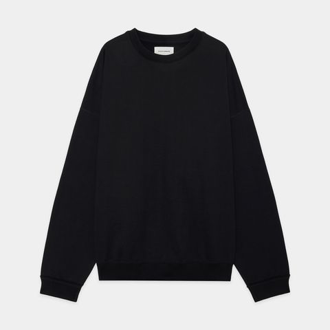 HUGE SWEAT - BLACK / オーガニックコットンヘビー吊裏毛 - ヒュージスウェット / A26A09CS01C