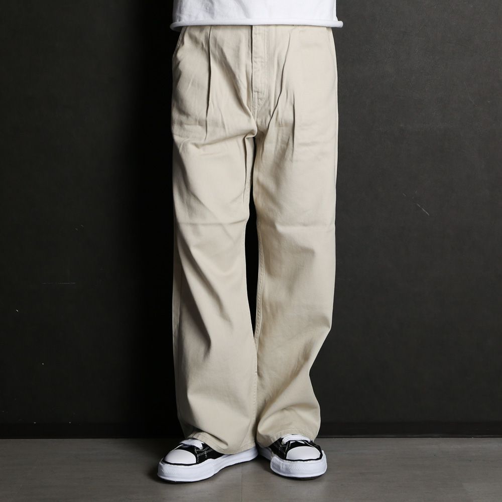 【ラスト1点-サイズS】 Katsuragi wide jeans / ワイドデニム - コットンドリルツイル / SNJ-39C