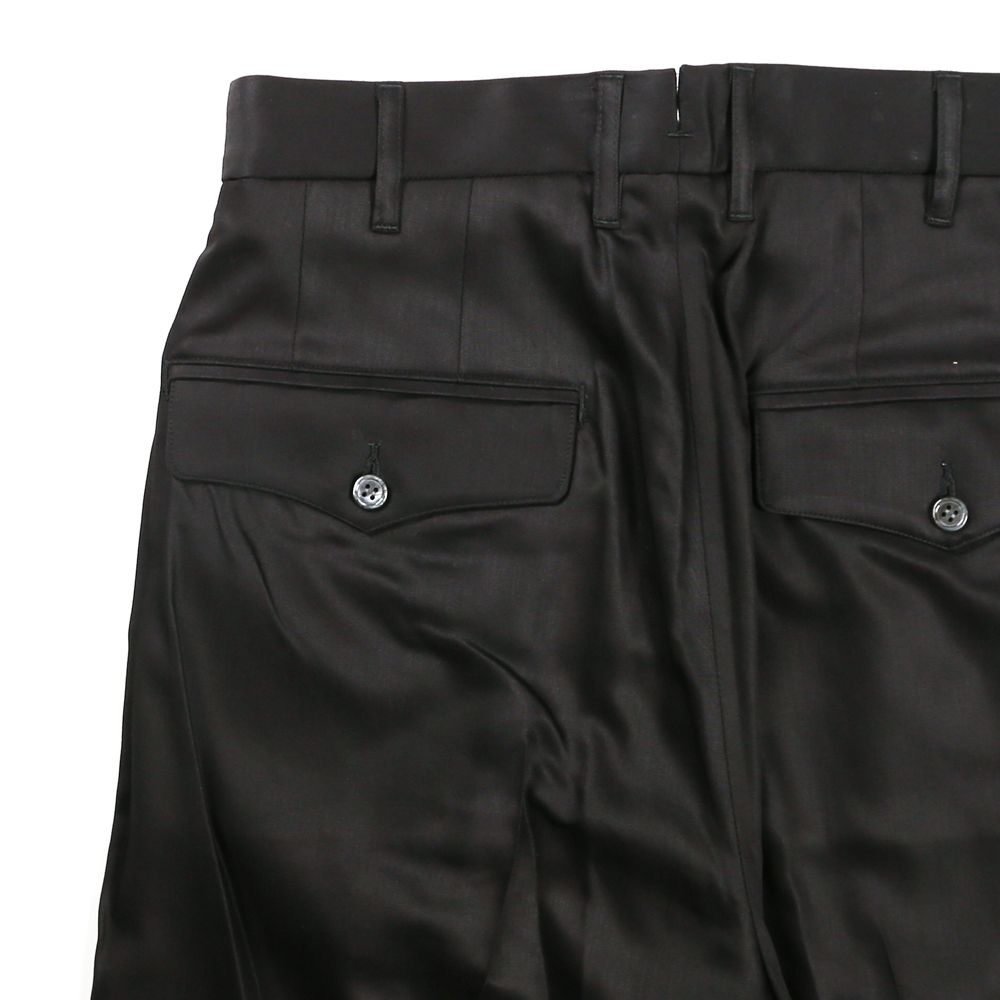 1 tuck wide trouser - Rayon poly gabardine / 1タックワイドトラウザー ギャバジン / SN-413A
