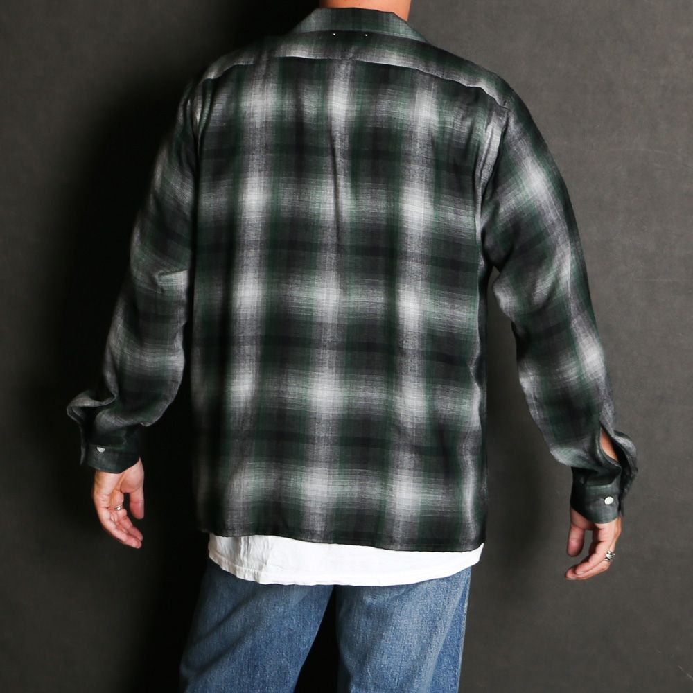 【ラスト1点-サイズ3】 T.Rayon Ombre Open Collar Shirt  - GPT / MDFBF09501
